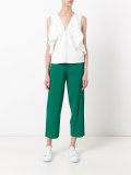 ribbed detail cropped pants 