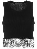 lace-trim cropped top