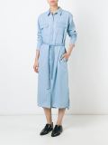 系腰带衬衫连衣裙
