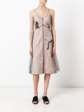 sheer layered flared dress