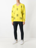 numbers V-neck sweater
