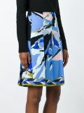 abstract print pleated skirt