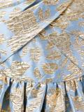 gold-tone jacquard roses dress