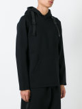 buckled straps hoody
