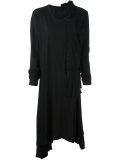 path pockets buttoned dress