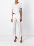 'Opt Art' straight trousers