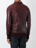 zipped leather jacket
