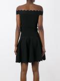 scalloped hem A-line skirt
