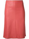 stretch leather skirt
