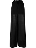 paper bag wide leg trousers