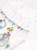 circus print one-shoulder swimsuit