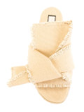 frayed trim sandals 