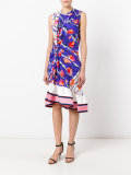 printed ruffled hem dress