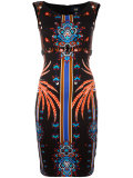 patterned fitted dress