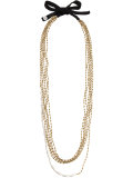 beads layered long necklace