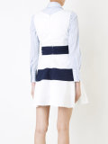 striped flared dress