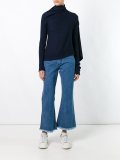 asymmetric sleeve ribbed top