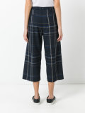 checked cropped trousers 