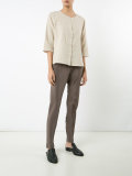 collarless shirt