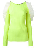 cut-out ruffle jumper 