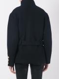 off-centre fastening belted jacket
