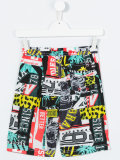 multi-print swim shorts