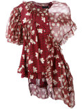 asymmetric draped blouse