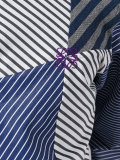 panelled striped shirt