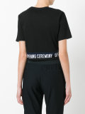 slogan trim T-shirt
