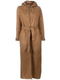 long sheepskin wrap coat