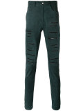 ripped leather trousers 