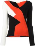 colour block knitted top