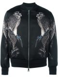 hawk print bomber jacket