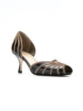 panelled kitten heel pumps