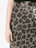 pleated glitter leopard print skirt
