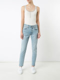 distressed straight-leg jeans 