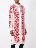 geometric pattern long cardigan