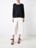 boat neck knit blouse
