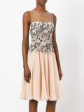 macrame lace panel dress