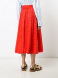 bow detail pleated skirt