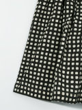 checked full skirt 