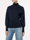 Wool High Neck Knit with Open Back