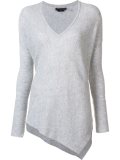 v neck asymmetric jumper