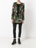 embroidered hooded parka