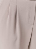 pleated front cropped trousers