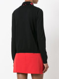 layered effect shirt cardigan
