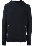 distressed zip hoodie
