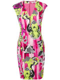 v-neck printed dress