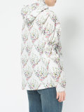 floral print hooded jacket