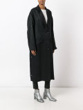 pointed lapels shift coat